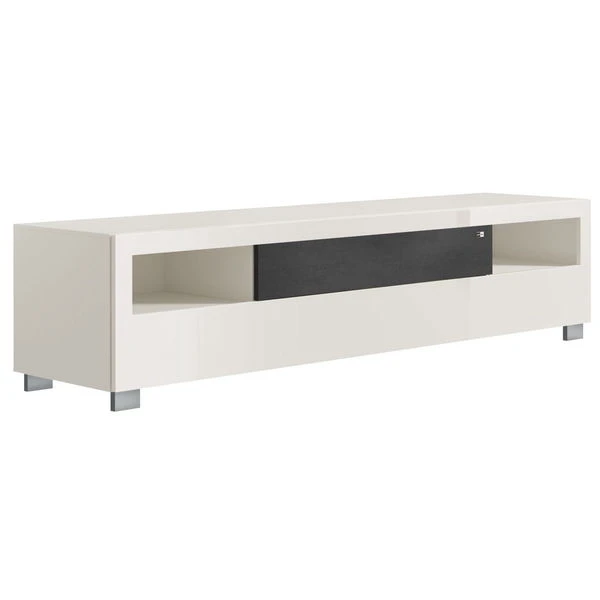 Now! Vision By Hülsta Lowboard 2,5R 1 Stoff-Klappe 44,8x211,3x52 - Lack-weiß/schwarz 3 Now! Vision By Hülsta Lowboard 2,5R 1 Stoff-Klappe 44,8x211,3x52 - Lack-weiß/schwarz