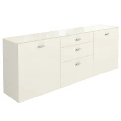 Now! No.14 By Hülsta Sideboard 4R 2 Türen 76,8x210x42 - Lack-weiß/Lack-Hochglanz-weiß -Hülsta 39325 huelsta now no 14 133177f4 1