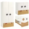 Hülsta Now! Minimo Kinderzimmer 2-türig Schneeweiß/Natureiche Inkl. Wickelkommode -Hülsta 51225 55886 55906 1