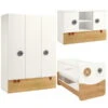 Hülsta Now! Minimo Kinderzimmer 3türig Schneeweiß/Natureiche Inkl. Breiter Kommode -Hülsta 51235 55886 55106 1