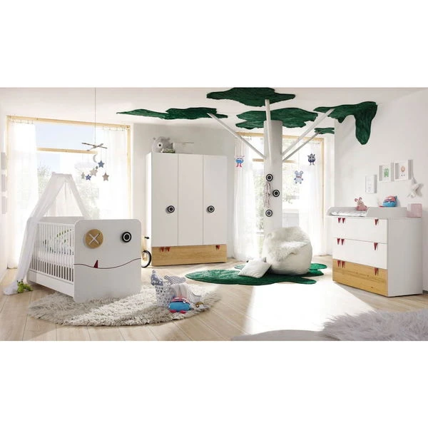 Hülsta Now! Minimo Kinderzimmer 3-türiger Schrank In Schneeweiß/Natureiche Inkl Wickelansatz 2 Hülsta Now! Minimo Kinderzimmer 3-türiger Schrank In Schneeweiß/Natureiche Inkl Wickelansatz