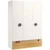 Hülsta Now! Minimo Kleiderschrank 3türig Schublade In Schneeweiß/Natureiche -Hülsta 51236 huelsta now minimo 161280f4 gr 10