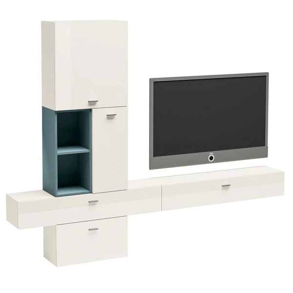 Now! No.14 By Hülsta Kombination 11 219x280x34 Lack-weiß/Lack-taubenblau/Lack-Hochglanz-weiß 3 Now! No.14 By Hülsta Kombination 11 219x280x34 Lack-weiß/Lack-taubenblau/Lack-Hochglanz-weiß