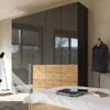 Now! Wardrobes By Hülsta Kombination 11 225,4x252x59 Cm | Lack-grau/Natureiche/Hochglanz -Hülsta 980505 huelsta now flexx 126052f3 1