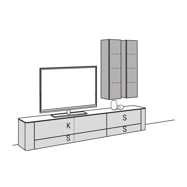 Hülsta Gentis Wohnwand 3 - Akzent Naturstamm - Breite 316,8 Cm 5 Hülsta Gentis Wohnwand 3 - Akzent Naturstamm - Breite 316,8 Cm – Bild 3