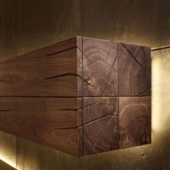 Hülsta Gentis Wohnwand 2 - Akzent Naturstamm - Breite 440 Cm