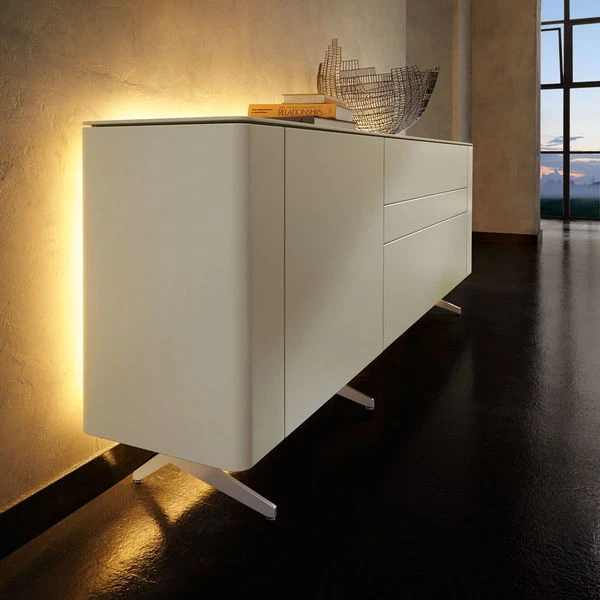 Hülsta Gentis 3R Lowboard - Hochglanz-Lack Breite 281,6 Cm - Mit Metallgestell 5 Hülsta Gentis 3R Lowboard - Hochglanz-Lack Breite 281,6 Cm - Mit Metallgestell – Bild 3