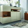 Hülsta Neo Sideboard 3 Schubladen Lack Seidengrau