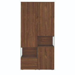 Hülsta Neo Wohnwand Vitrine 1 Schubkasten Und 3 Türen Kernnussbaum -Hülsta huelsta neo 134444f4