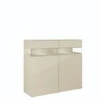 Hülsta Neo Highboard 2 Schubkästen Und 2 Türen Hochglanzlack Seidengrau -Hülsta huelsta neo 134481f4