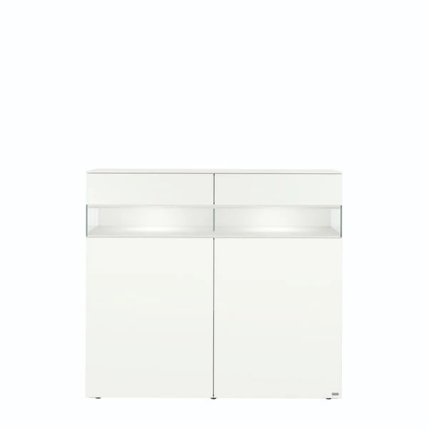 Hülsta Neo Highboard 2 Schubkästen Und 2 Türen Lack Reinweiß 5 Hülsta Neo Highboard 2 Schubkästen Und 2 Türen Lack Reinweiß – Bild 3