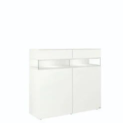 Hülsta Neo Highboard 2 Schubkästen Und 2 Türen Lack Reinweiß