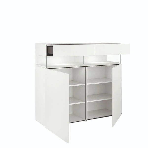 Hülsta Neo Highboard 2 Schubkästen Und 2 Türen Lack Reinweiß 4 Hülsta Neo Highboard 2 Schubkästen Und 2 Türen Lack Reinweiß – Bild 2