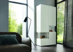 Hülsta Neo Wohnwand Vitrine 1 Schubkasten Und 3 Türen Lack Reinweiß -Hülsta huelsta neo 134546f2