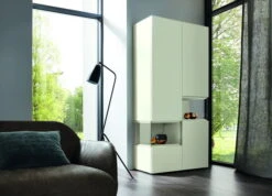 Hülsta Neo Wohnwand Vitrine 1 Schubkasten Und 3 Türen Lack Weiß -Hülsta huelsta neo 134548f2