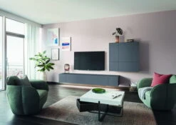 Hülsta Neo Wohnwand Kombination 1 Lack Grau