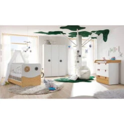 Hülsta Now! Minimo Kinderzimmer 3-türiger Schrank In Schneeweiß/Natureiche Zum Toppreis
