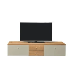 Now! Time By Hülsta Lowboard Schubladen/Klappen Natureiche/Lack-seidengrau -Hülsta huelsta now time ntw14541 1041274f3