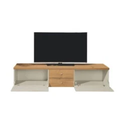 Now! Time By Hülsta Lowboard Schubladen/Klappen Natureiche/Lack-seidengrau -Hülsta huelsta now time ntw14541 1041275f3