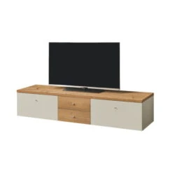 Now! Time By Hülsta Lowboard Schubladen/Klappen Natureiche/Lack-seidengrau -Hülsta huelsta now time ntw14541 1041276f3