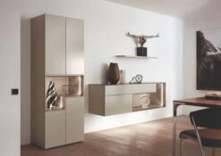 Hülsta Tetrim Wohnwand 1 - Lack-Ausführung Vitrine, Sideboard & Wandbord