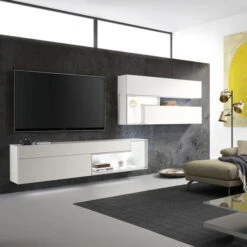 Hülsta Tetrim Wohnwand 2 - Lack-Ausführung Lowboard & Hängeelement -Hülsta tetrim kombi 2